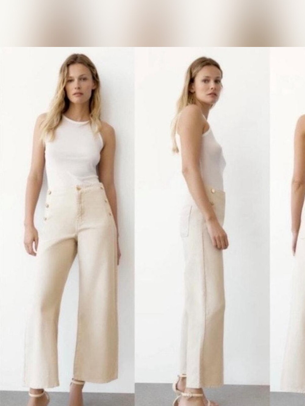 Zara Sailor Wide Leg Pants 2